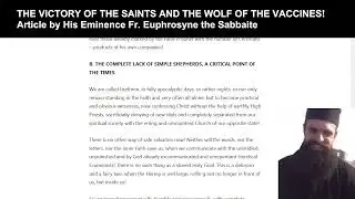 We denounce Ecumenism and sever ties with the temples of the Antichrist -Fr. Euphrosyne the Sabbaite