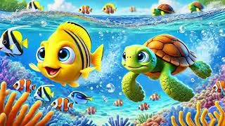 🐢 Tiny Turtle&rsquo;s Slow Adventure! | Fun & Cute Kids Song | 3D Animated Nursery Rhyme 🎶