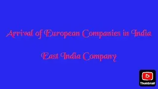Indian Freedom Struggle Movement/ Arrival Of European Companies In India JKSSB, JKPSC, NET, SLET