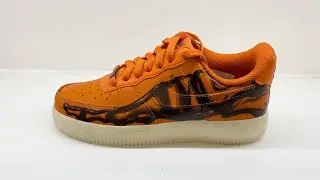 Nike Air Force 1 Low &ldquo;Orange Skeleton Halloween&rdquo; (2020) - SKU: CU8067-800