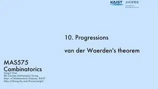 10.1.  van der Waerden's Theorem