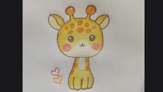 How to draw a cute giraffe || giraffe drawing easy 