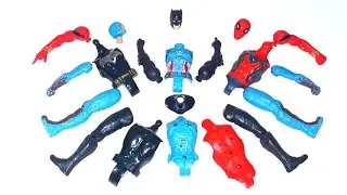 AVENGERS SUPERHERO ACTION TOYS, Bat-man vs Captain america vs Red-spiderman 