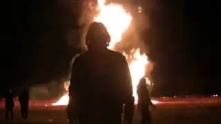 Man In Front of Fire - Time Lapse Avant-garde Art Film