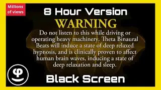 Deep Sleep | Solar Plexus Chakra | Binaural Beats | Black Screen | 8 Hour | 432Hz