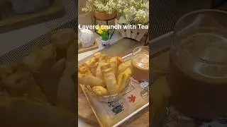 Layers of Crunch, Sips of Tea 🍪🍵#crunchy #delicious#tea time snacks #trending #explore#ytshorts #yt