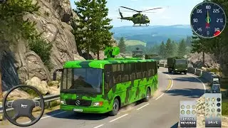 Army Coach Bus Transport   3D Game - US   Offroad Police Bus   Driving Simulator - Android Gameplay