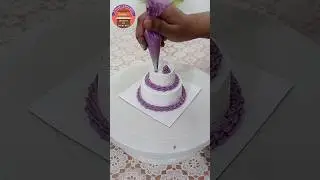পুচকি একটা দুইতালা কেক।(mini 2 tier cake)☺️#shorts #ytshorts #viral #trending #cake #cakedecorating