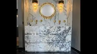 Marble Vanity Cabinet storage drawers, with integrated viola Marble Sink Basin, Vanity Stand Master