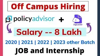 Policy Advisor Recruitment | Online Internships - latest internship 2022 2021 2020 | Salary 8 LPA