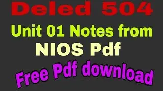 Deled 504 Notes of unit 01