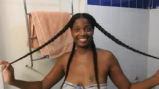Routine avec des repousses / cheveux abimés 🍒