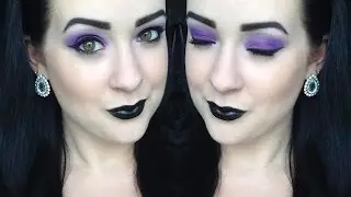 Goth Queen Purple Eye & Black Lip Makeup Tutorial + First Impression