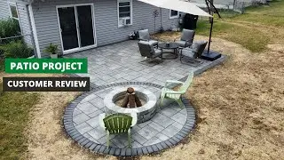 Paver Patio with Firepit in Walled Lake Michigan | Landscape Design in Oakland County