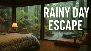 Rainy Forest Cabin Escape – Cozy Bed + Nature Sounds #asmr #asmrrain #home