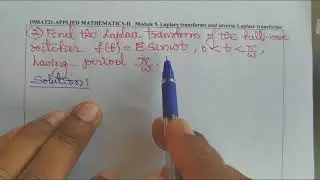 LT6.  Laplace transform-Problems on Periodic functions