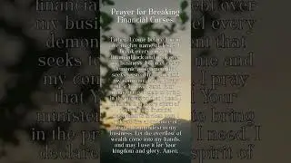Prayer for Breaking financial curses  #godslove #motivation #godsguidance #love
