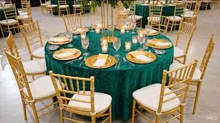 Luxury Emerald Green & Gold Table Setup | Wedding Decor Ideas 🕯️