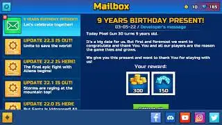 the new mailbox have a coin & gems (pixel gun 3d)