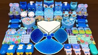BLUE Slime ! Mixing Random Things into GLOSSY Slime ! Satisfying Slime Video #209