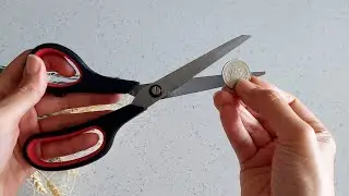 My God, a coin can sharpen dull, rusty scissors again.