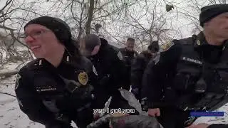 Fisherman Trapped in Frozen Lake | Rescue