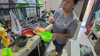 Masak udang dengan timun dayak dan lkan masin tenggiri goreng berempah