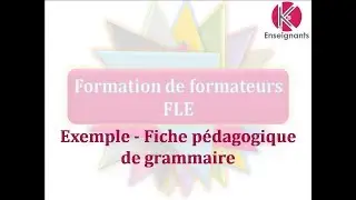 Vidéo n°32 - Exemple-Fiche Grammaire