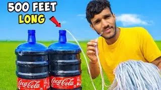 We Try World's Longest Straw - 100 Feet 🤯| क्या 100ft दूर से कोल्ड ड्रिंक पी सकते है?