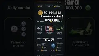 hamster combat 3 combo card may 29 ... #hamstercombat #telegram #today