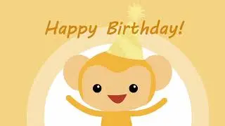 Happy Birthday Monkey GIF Animation With Music &ndash; 3 Minute Loop