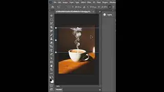How To Make Realistic Coffee Smoke Effect in photoshop #shorts #design #designer #photoshop