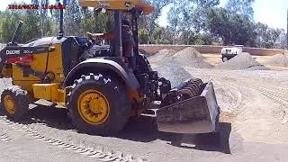 best skip loader spreading base for horse riding arena    #johnDeere