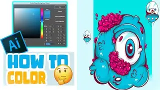 How to color mascot design Tutorial. detail video adobe illustrator .adobe photoshop.  graffiti art