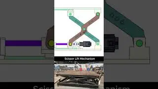 Scissor Lift Mechanism #3ddesign  #mechanism #machine #mechanical #mechanic #engineering #solidworks
