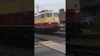 Mein erster TRI, den ich gefilmt habe! BR 110 mit TRI Wagen in Drensteinfurt - Mersch