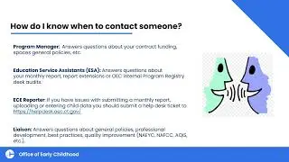 ESCT: Who Do I Contact?