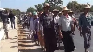 Myanmar Farmers Stage Protest Against Land Grab