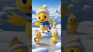 Snowfall on the Duck's Pond ❄️🦆A Winter Day at the Pond Duck Enjoys the Snowfall #duck #duckshorts