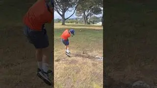 9-Year-Old #juniorgolfer those could be the most well stuck tree I've ever heard. #golf  #golfrsa