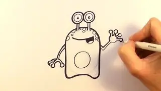How to Draw a Cartoon Alien