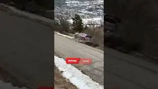 Two views 👀 of the fastest WRC crash in recent history 🌲💥🚙