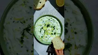 🥒 Easy TZATZIKI in Minutes! This Greek yogurt Coolest Dip is creamy, garlicky, & made for Summer.