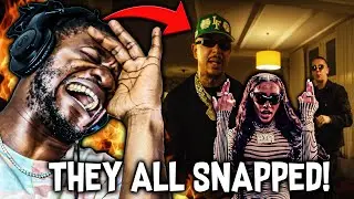 THEY ALL WENT IN! | LUCIANO ft. BIA & AITCH - BAMBA (REACTION)
