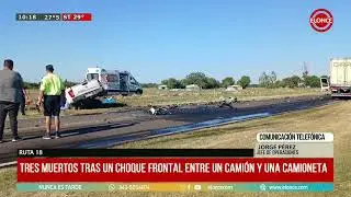 Un grave accidente dej&oacute; a tres personas fallecidas en la Ruta 18 - Crio. Jorge P&eacute;rez 30/01/26