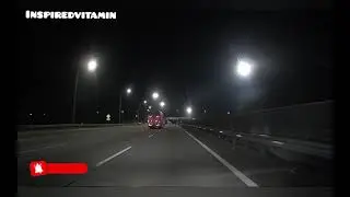 Dark Highway Drive Road Trip with Punk Music Background