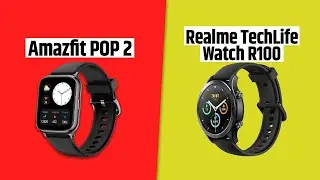 Amazfit POP 2 VS Realme TechLife Watch R100 | Full  Comparison