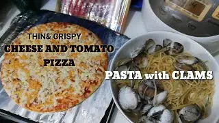 CHEESE AND TOMATO PIZZA & PASTA WITH CLAMS #PERFECTMEAL