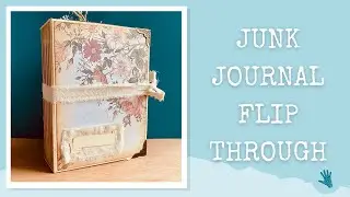 JUNK JOURNAL FLIP THROUGH ( NO TALKING) - A Quick Flip Through of My Pink and Green Junk Journal