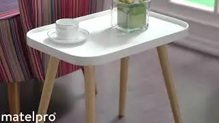 Table basse scandinave blanche Elyna | Matelpro.com